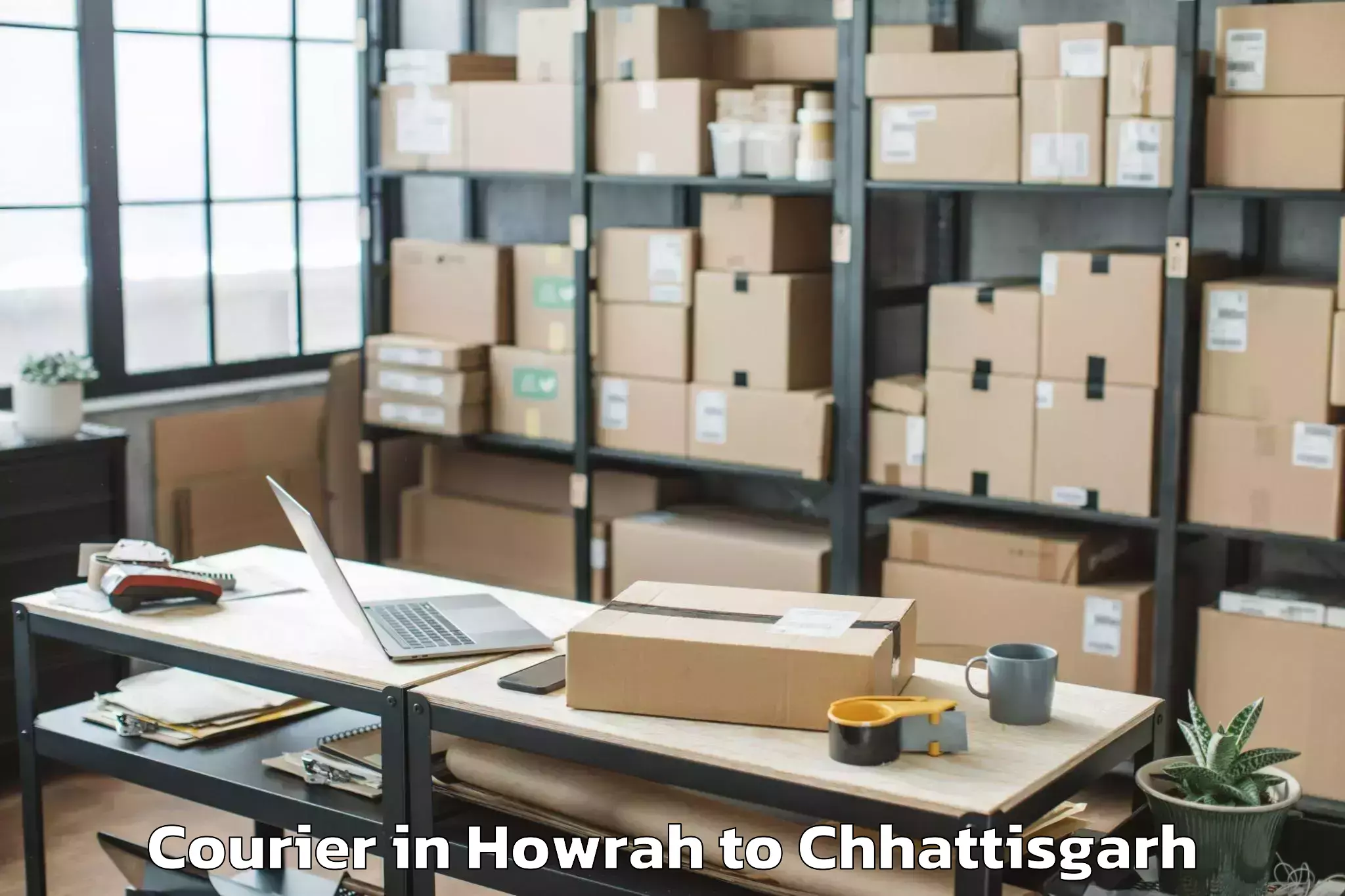 Leading Howrah to Champa Courier Provider